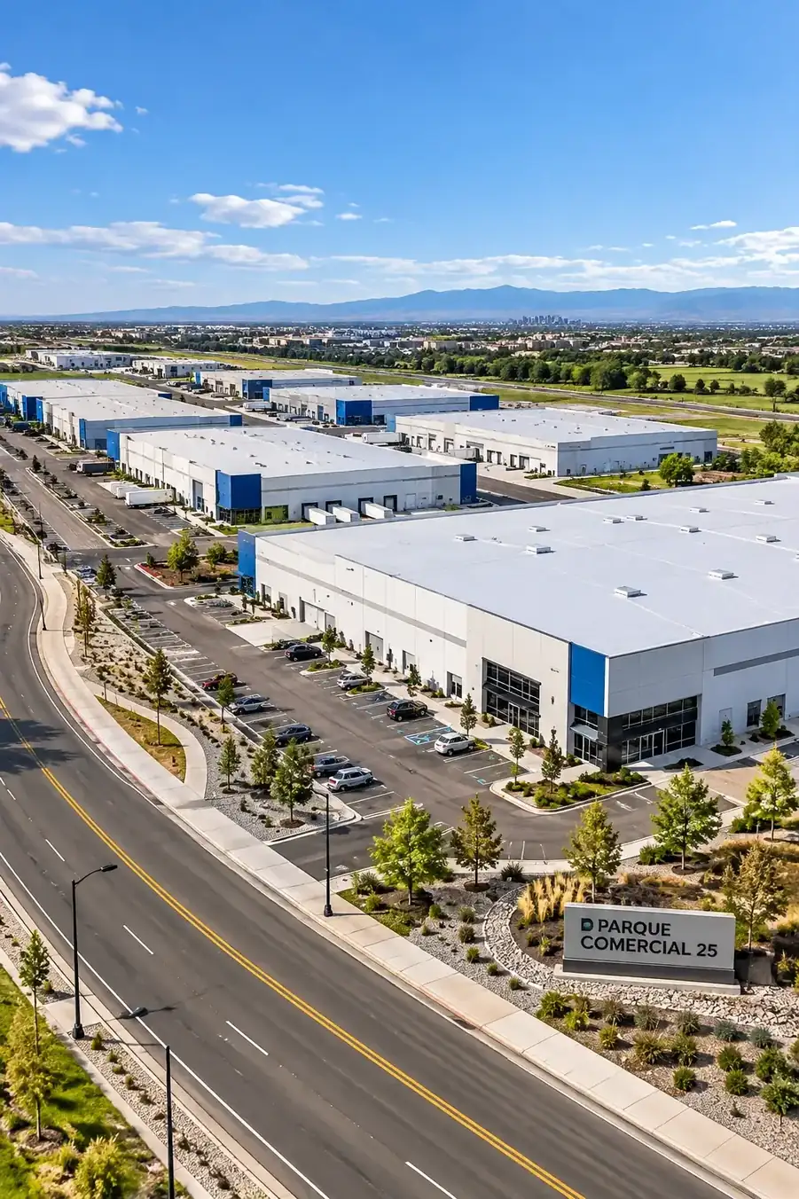 Industrial warehouse building exterior