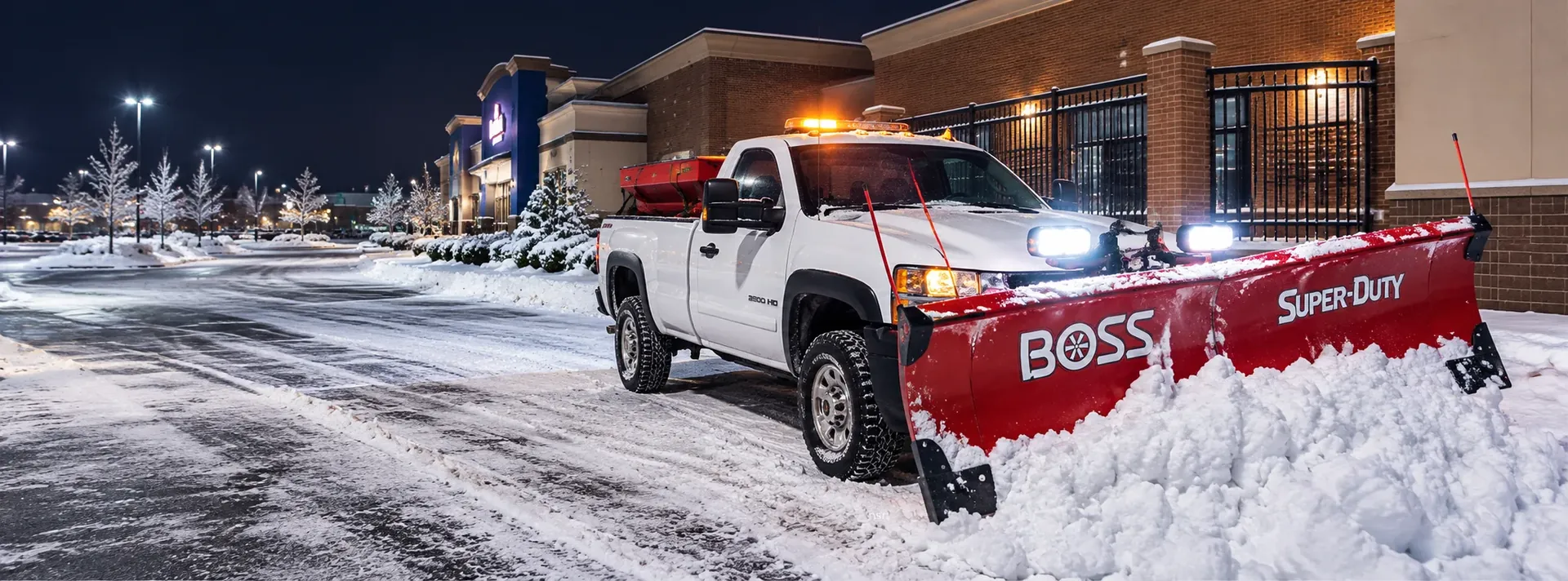 Clearing snow from a residential driveway